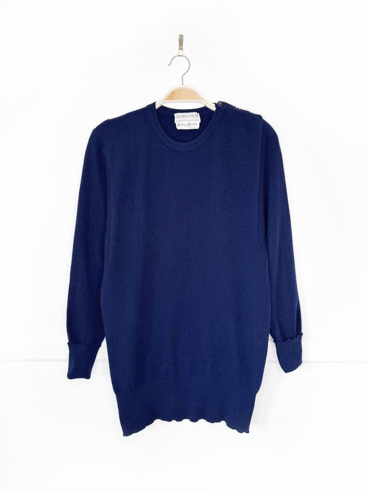 vintage 80s gloria sachs 100% cashmere knit sweater