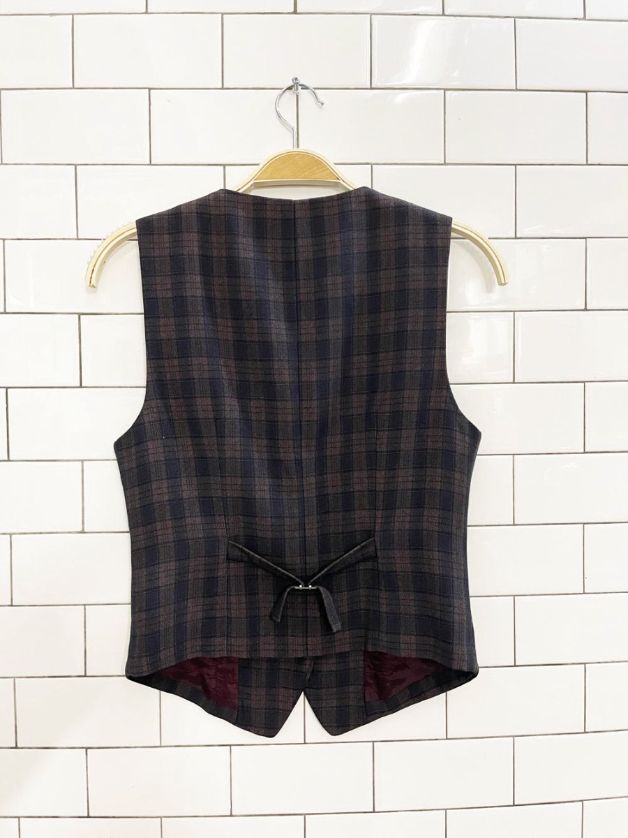 vintage 90s mondia plaid vest + mini skirt set - good market thrift store