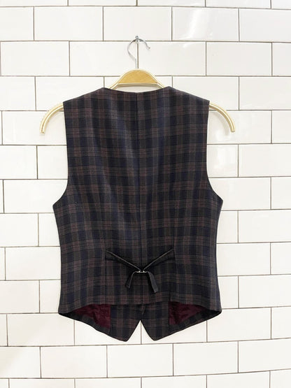 vintage 90s mondia plaid vest + mini skirt set - good market thrift store