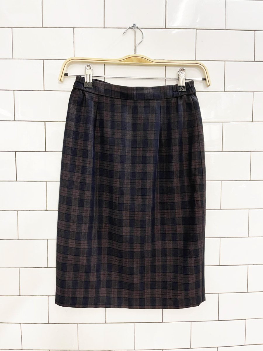 vintage 90s mondia plaid vest + mini skirt set - good market thrift store