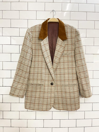 vintage 90s runaway bay wool - blend blazer | made in USSR - good market thrift store