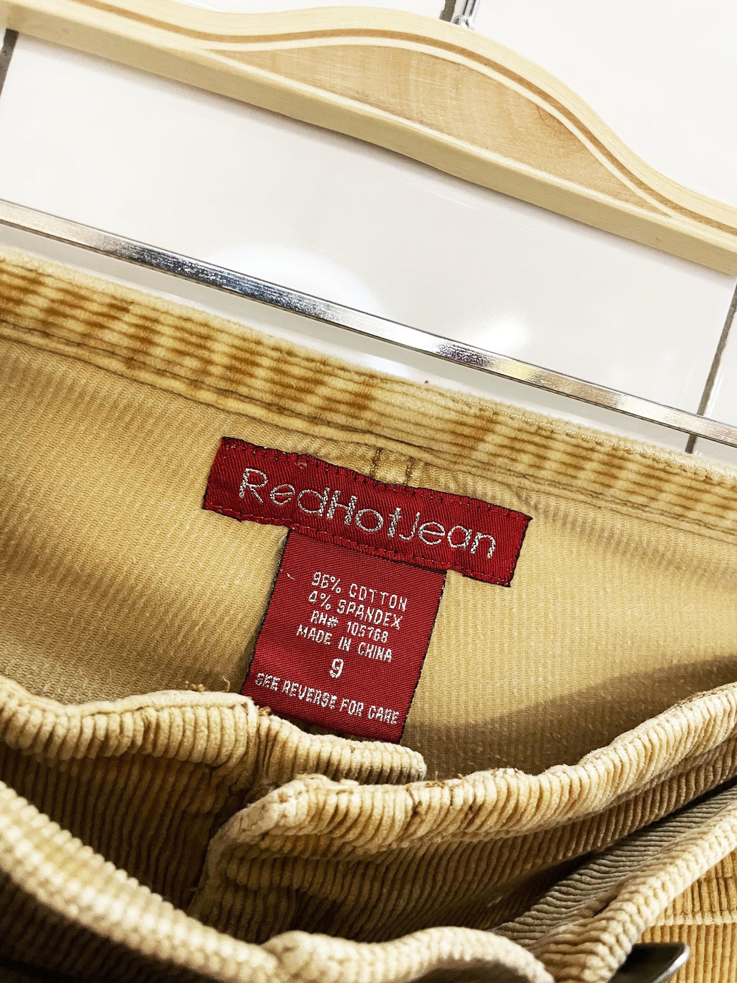 y2k redhotjean low rise belted corduroy stretchy flare pants