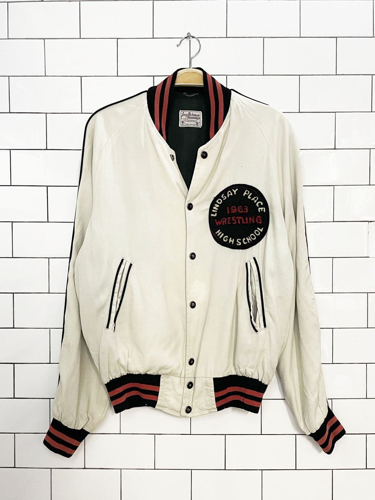 vintage 60s lindsay place varsity wrestling team jacket | joey richman