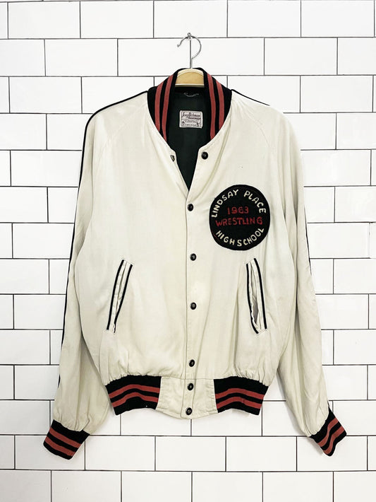 vintage 60s lindsay place varsity wrestling team jacket | joey richman