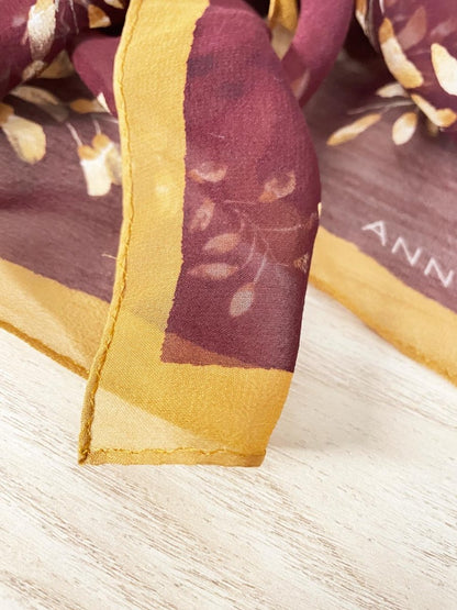 vintage anne klein silk chiffon floral scarf - good market thrift store