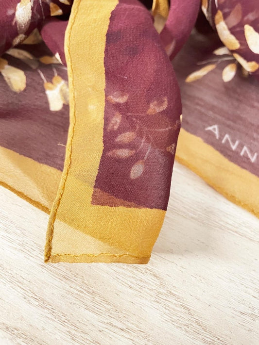 vintage anne klein silk chiffon floral scarf - good market thrift store