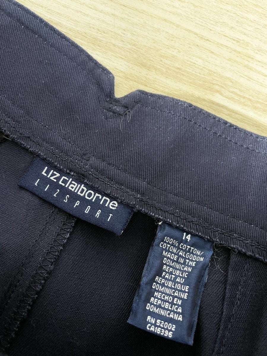 vintage 00s liz claiborne pleated cotton trouser | lizsport - good market thrift store