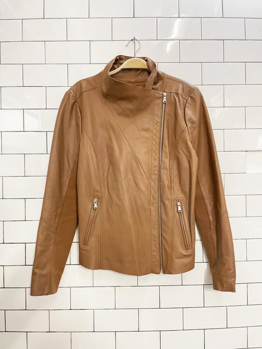 trouvé butter leather spring jacket - good market thrift store