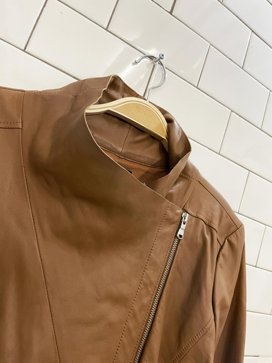 trouvé butter leather spring jacket - good market thrift store