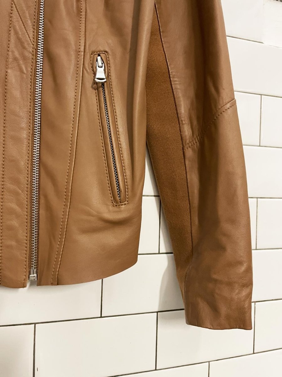 trouvé butter leather spring jacket - good market thrift store