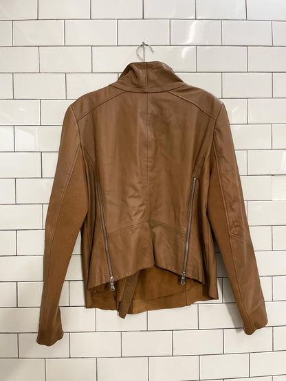 trouvé butter leather spring jacket - good market thrift store