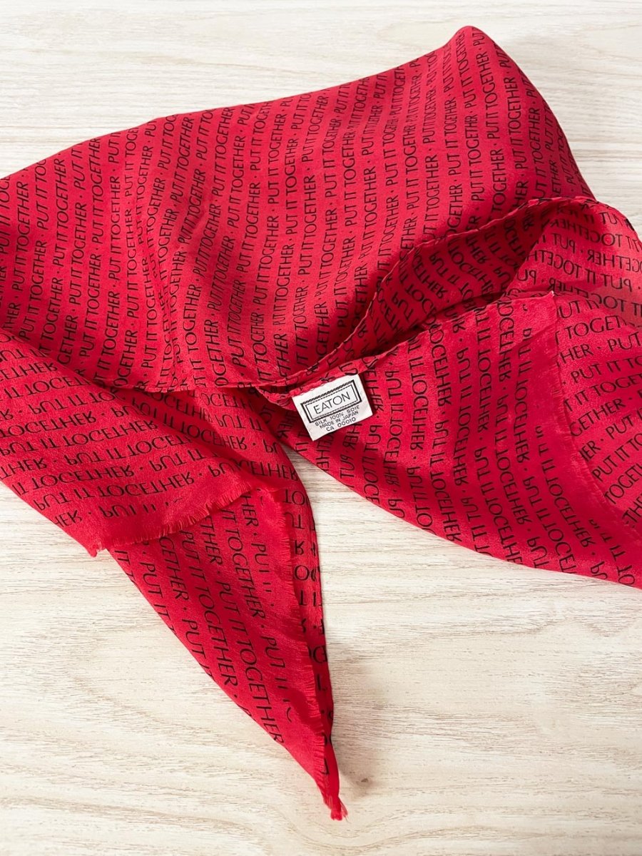 vintage eatons silk 'put it together' scarf - good market thrift store