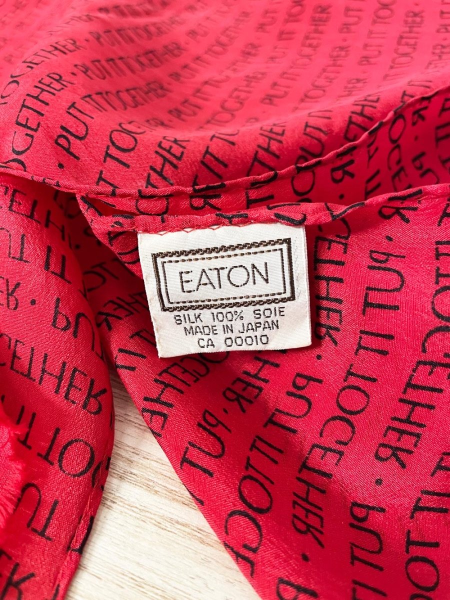 vintage eatons silk 'put it together' scarf - good market thrift store