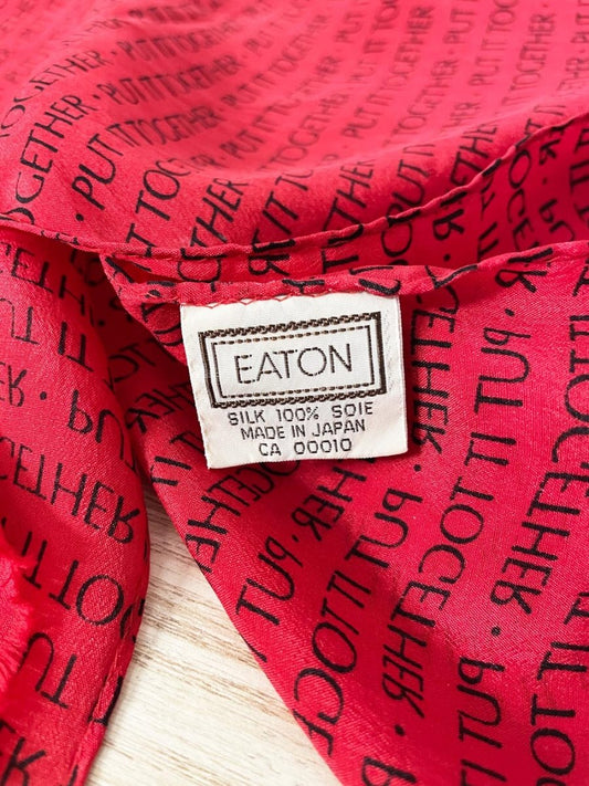 vintage eatons silk 'put it together' scarf - good market thrift store