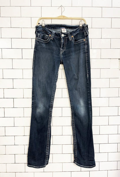 y2k true religion low rise slim straight stretch jeans | made in USA - good market thrift store