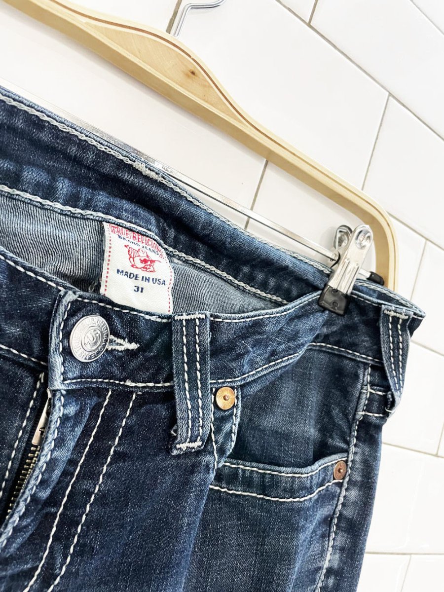 y2k true religion low rise slim straight stretch jeans | made in USA - good market thrift store
