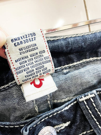 y2k true religion low rise slim straight stretch jeans | made in USA - good market thrift store