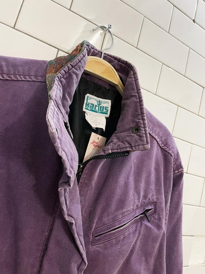 vintage 90s kactus southwestern trim denim jacket - good market thrift store