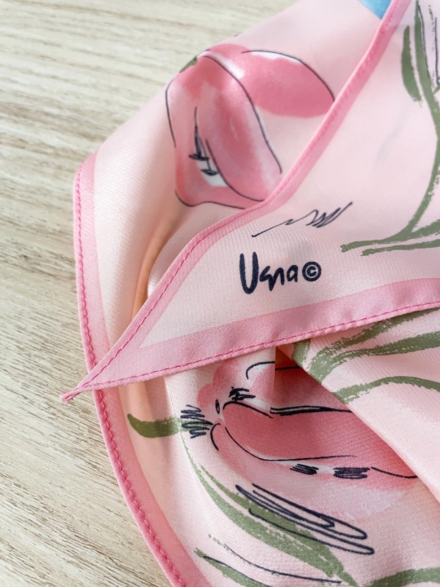 deadstock NWT vintage vera silk floral scarf - good market thrift store