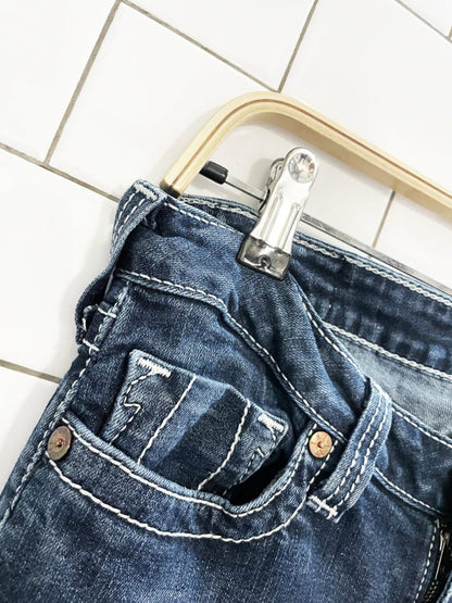 y2k true religion low rise slim straight stretch jeans | made in USA - good market thrift store