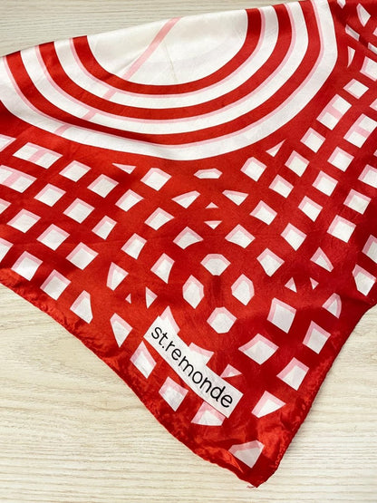 vintage st. remond satin geometric scarf - good market thrift store