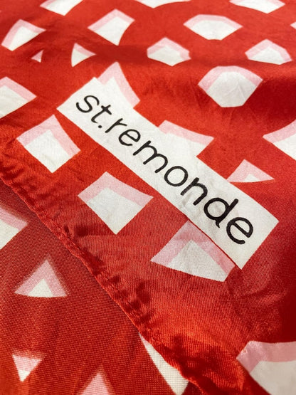 vintage st. remond satin geometric scarf - good market thrift store