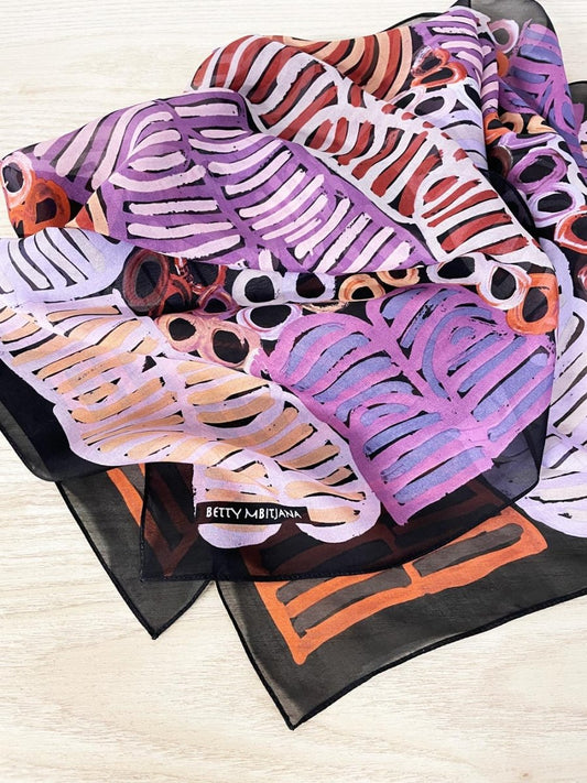vintage betty mbitjana silk chiffon art scarf - good market thrift store