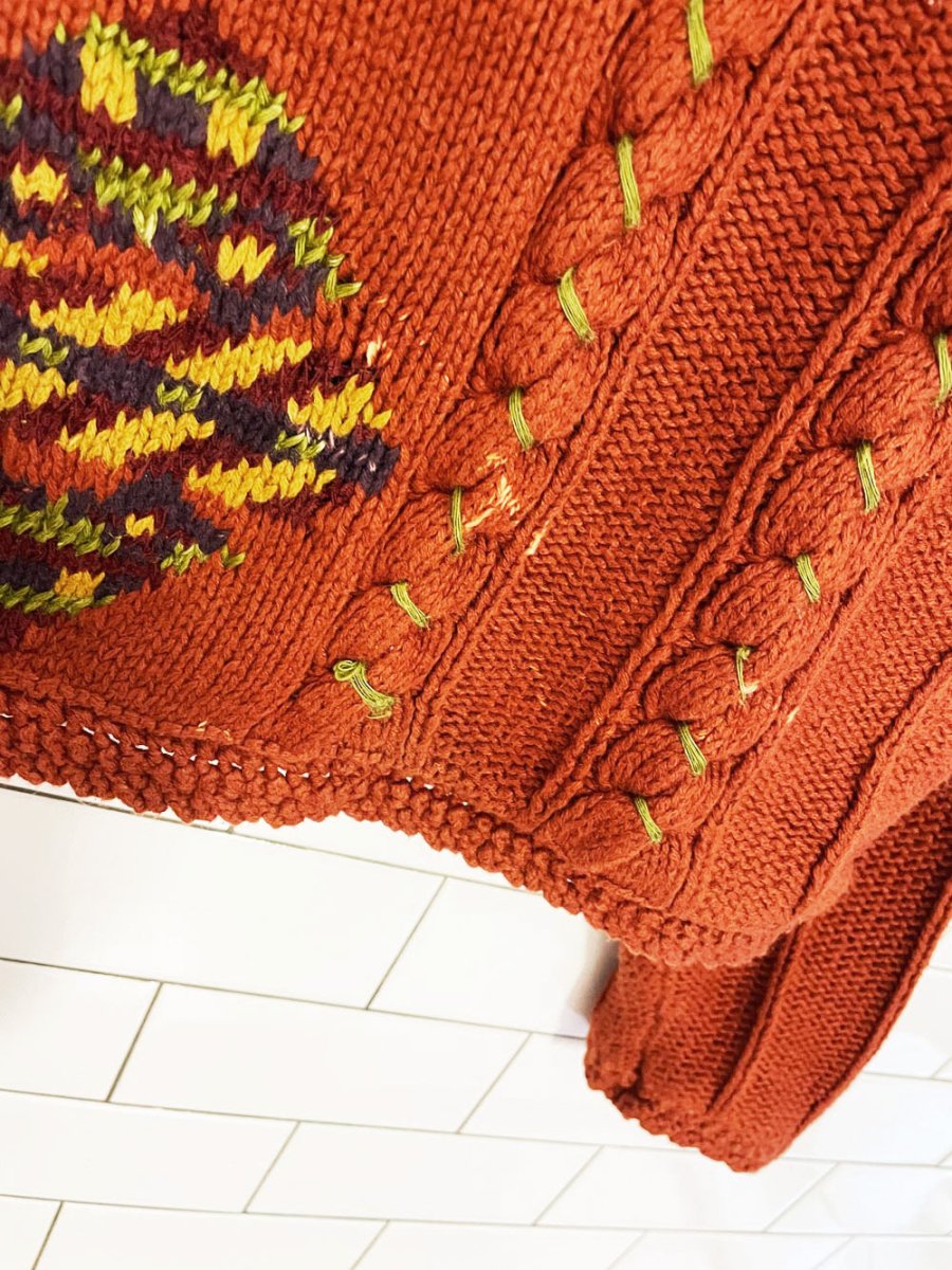 vintage 00s lizwear ramie - cotton chunky knit fall sweater | liz claiborne - good market thrift store