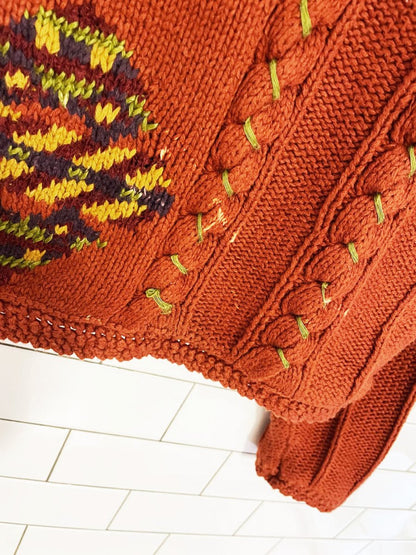 vintage 00s lizwear ramie - cotton chunky knit fall sweater | liz claiborne - good market thrift store