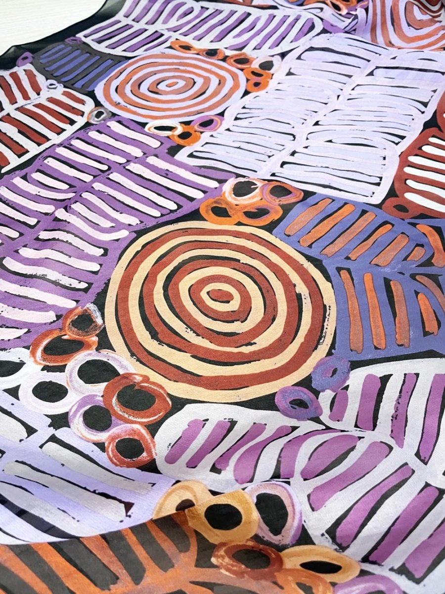 vintage betty mbitjana silk chiffon art scarf - good market thrift store