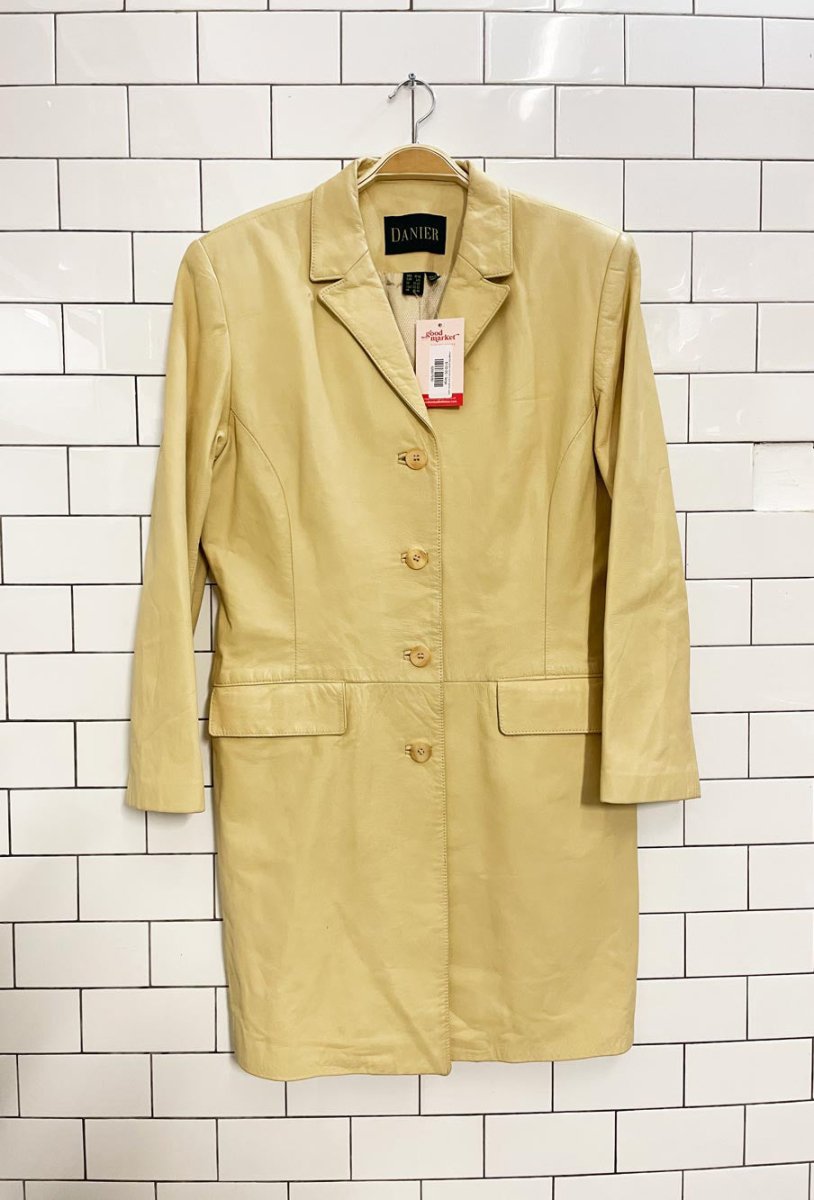 vintage 90s danier minimal butter leather jacket - good market thrift store