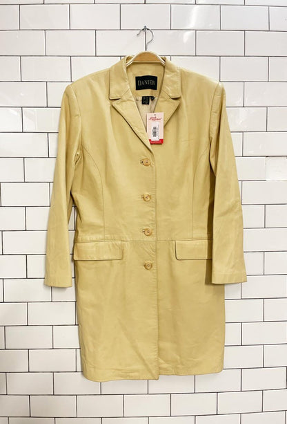 vintage 90s danier minimal butter leather jacket - good market thrift store