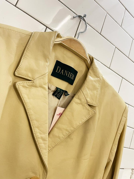 vintage 90s danier minimal butter leather jacket - good market thrift store