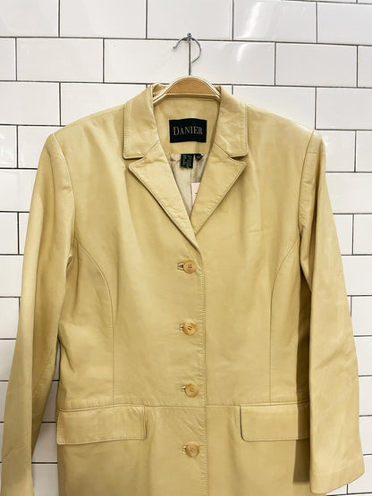 vintage 90s danier minimal butter leather jacket - good market thrift store