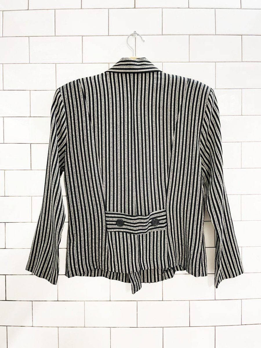 vintae 90s sha sha double breasted striped short blazer | made in USA - good market thrift store