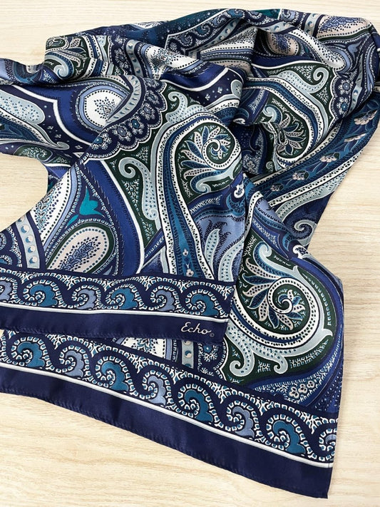 vintage echo silk paisley long scarf - good market thrift store