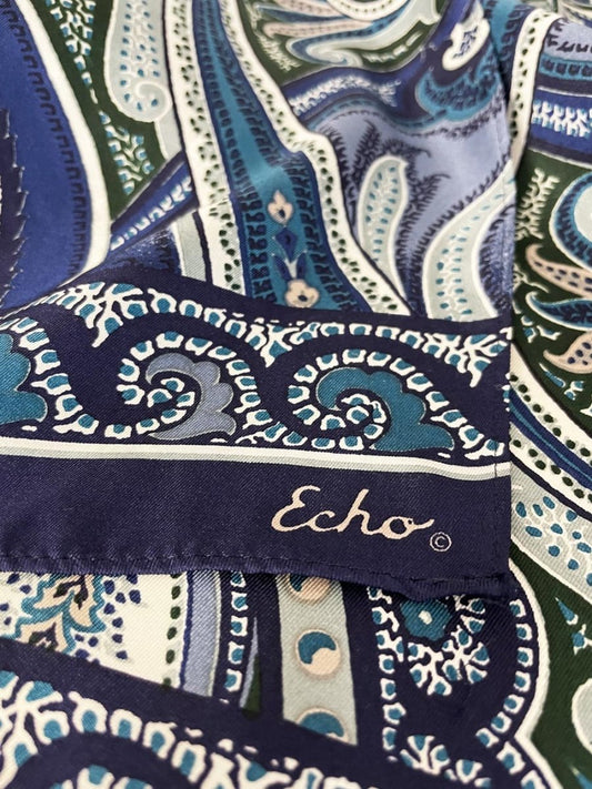 vintage echo silk paisley long scarf - good market thrift store