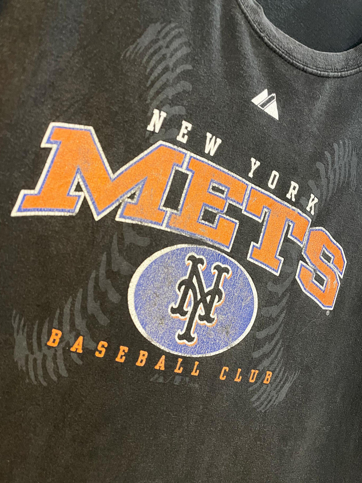 vintage 00s majestic new york mets baseball tee