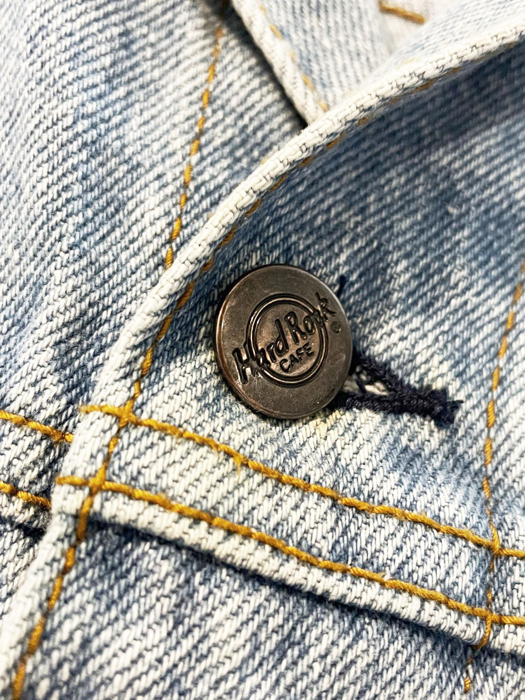vintage 90s hard rock cafe tokyo denim trucker jacket | save the planet