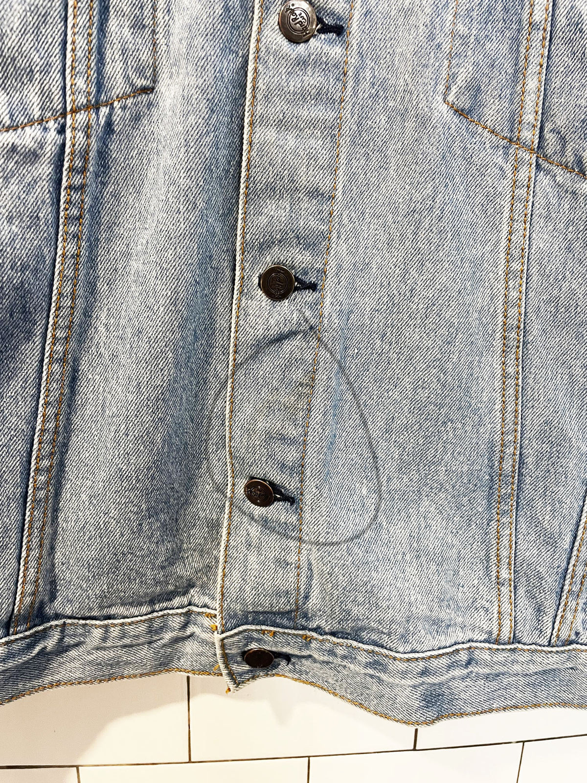 vintage 90s hard rock cafe tokyo denim trucker jacket | save the planet