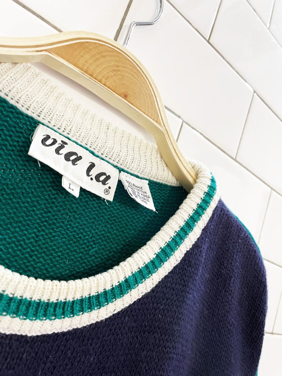 vintaeg 80s via LA ramie - cotton golf novelty sweater - good market thrift store