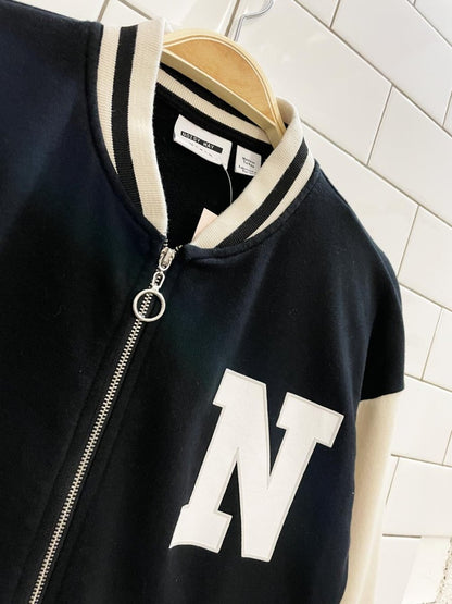 noisy may delva varsity letterman bomber jacket - good market thrift store
