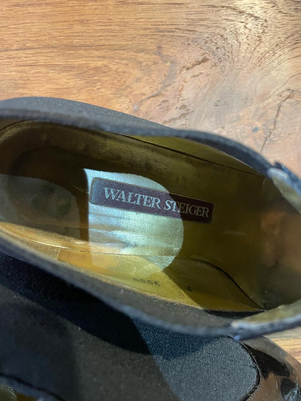 vintage walter steiger patent leather low boot