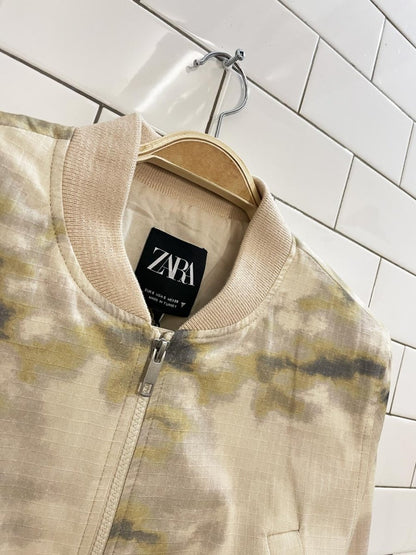 zara camo tie dye crop jacket - good market thrift store