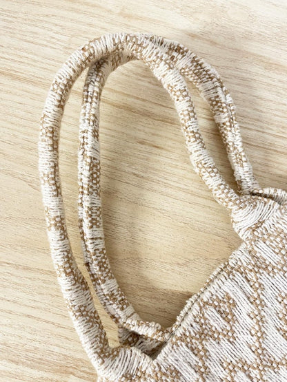 h&m woven beach tote bag | lined - good market thrift store