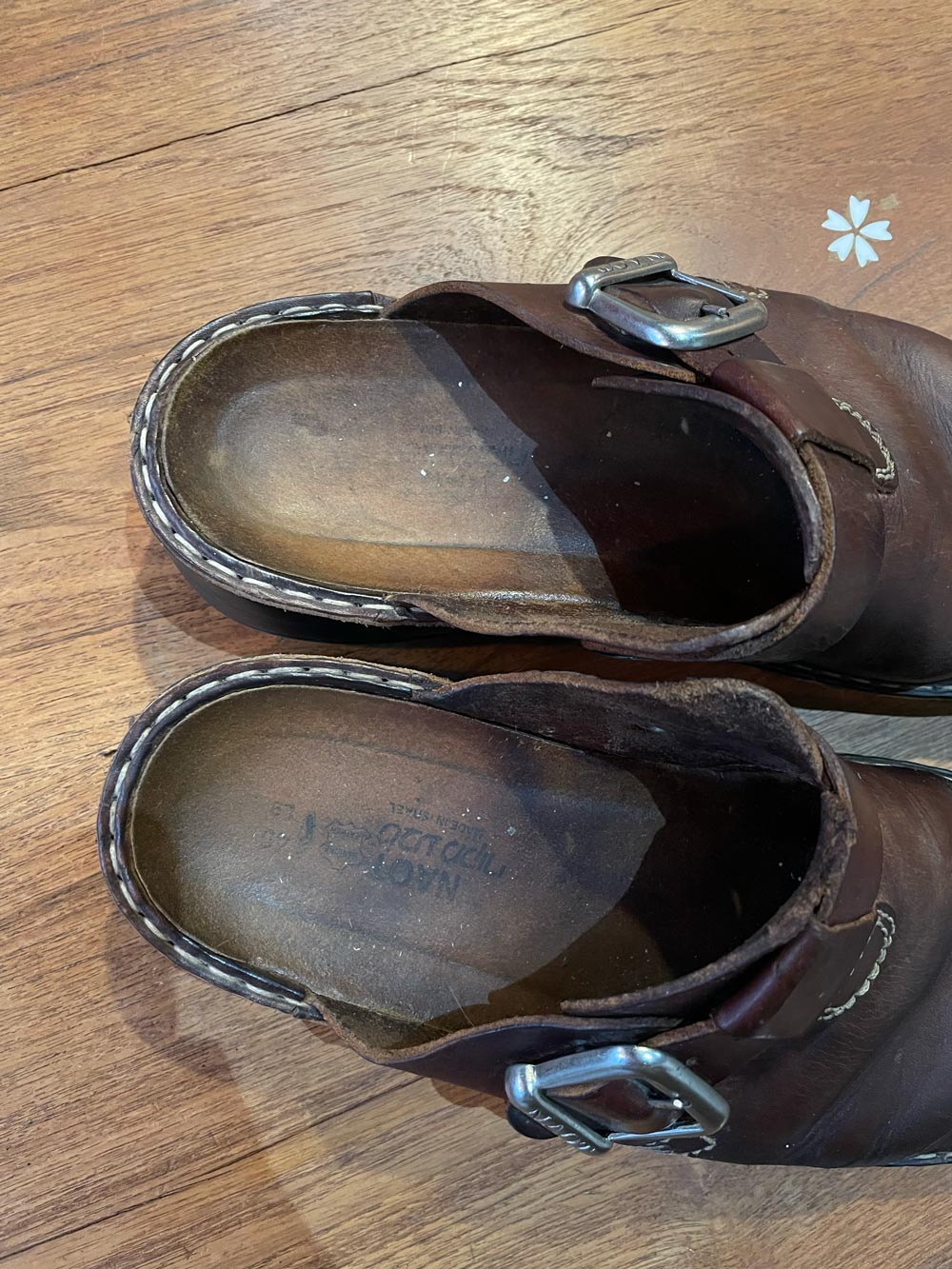 naot fjord leather mule