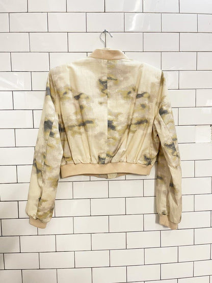 zara camo tie dye crop jacket - good market thrift store