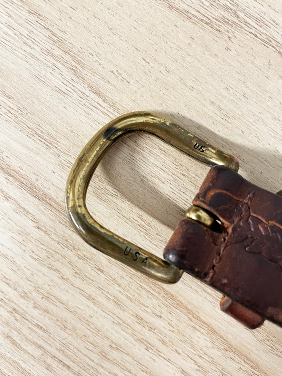 vintage 00s NR tooled flowers leather belt | northern reflections - good market thrift store