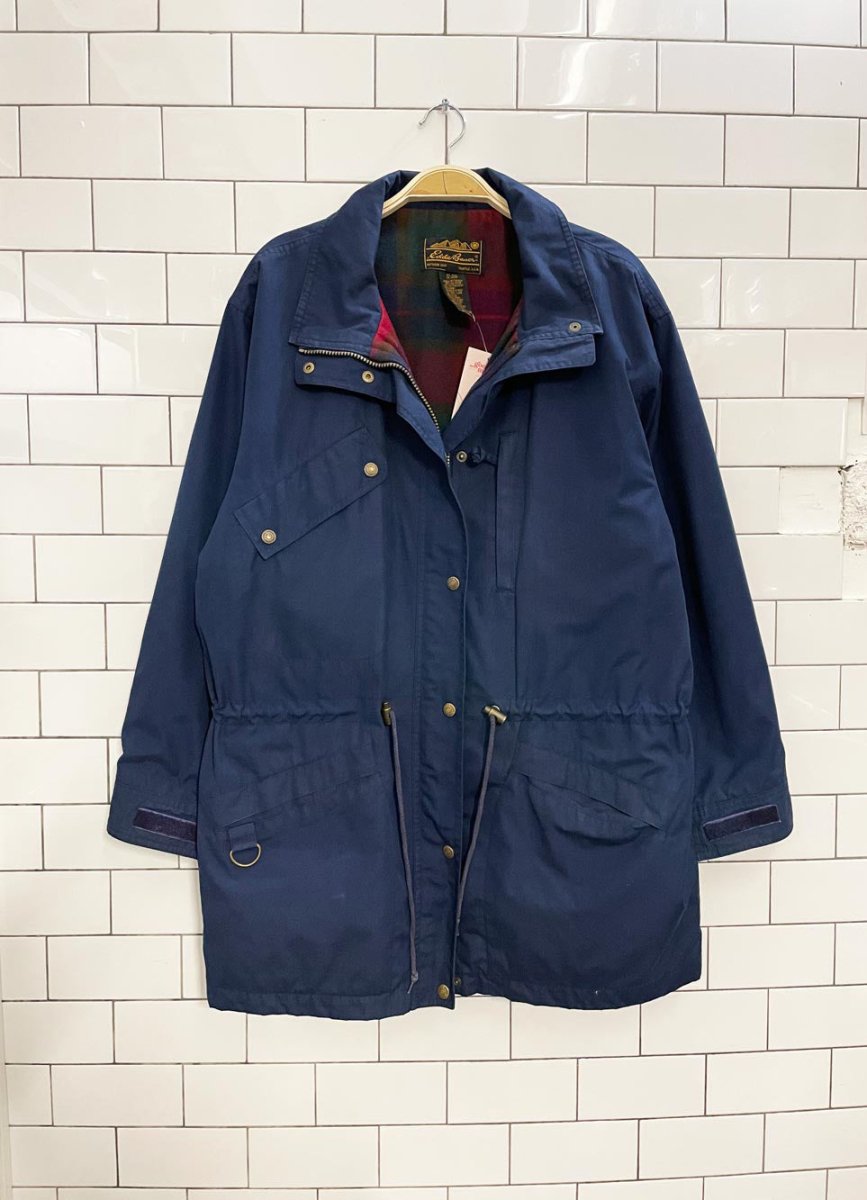vintage 90s eddie bauer wool - lined spring jacket - good market thrift store