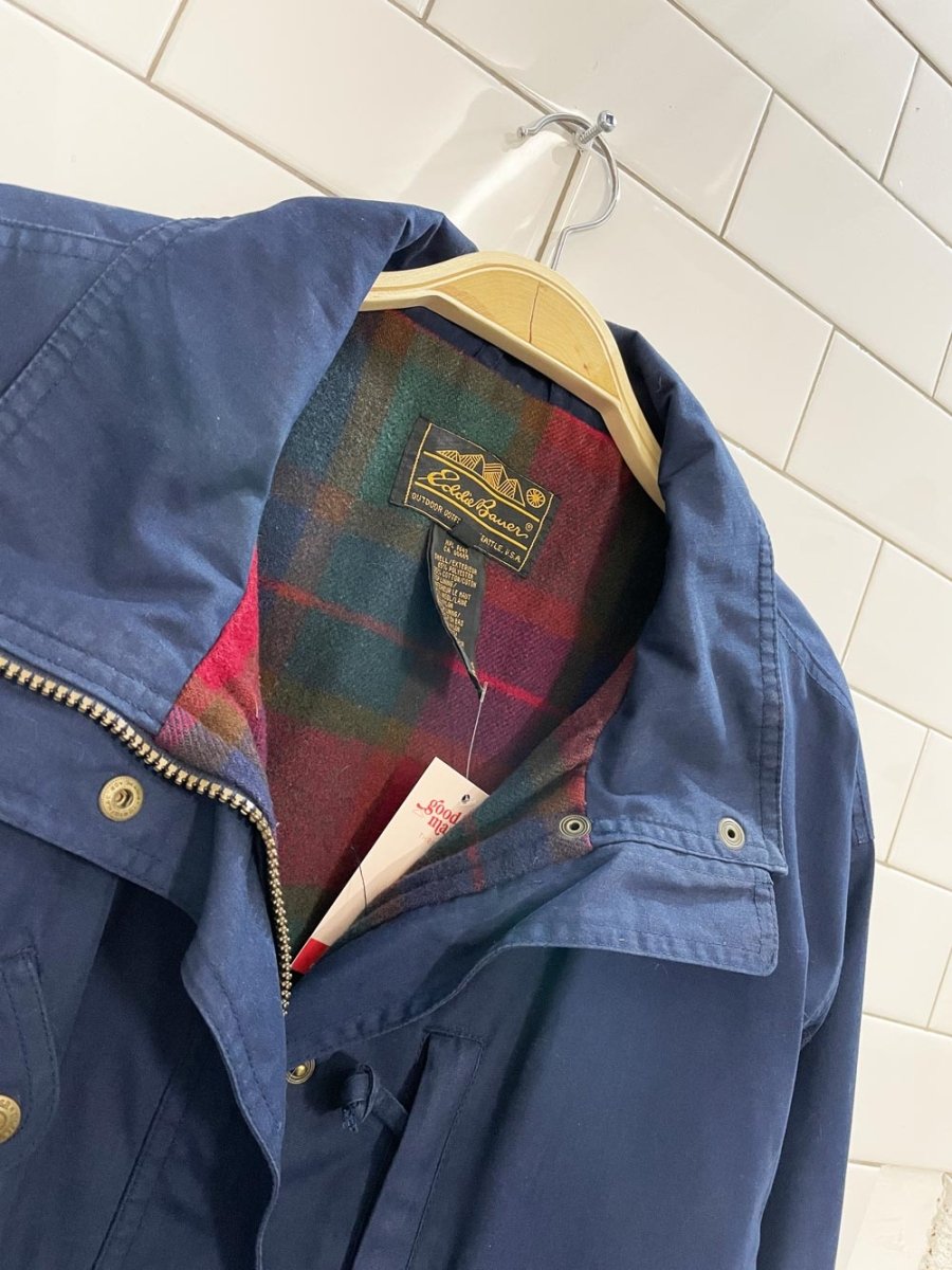vintage 90s eddie bauer wool - lined spring jacket - good market thrift store
